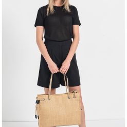 Tricou uni cu decolteu la baza gatului-FEMEI/IMBRACAMINTE/Tricouri si maiouri-IMBRACAMINTE/Tricouri si maiouri