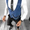 Vesta barbati eleganta slim fit bleumarin B8124 N8-4.3-Veste > Veste barbati elegante