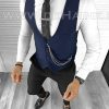 Vesta barbati eleganta slim fit bleumarin B8130 O1-4.2-Veste > Veste barbati elegante