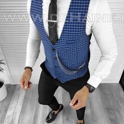 Vesta barbati eleganta slim fit bluemarin B8061 N7-3.2-Veste > Veste barbati elegante