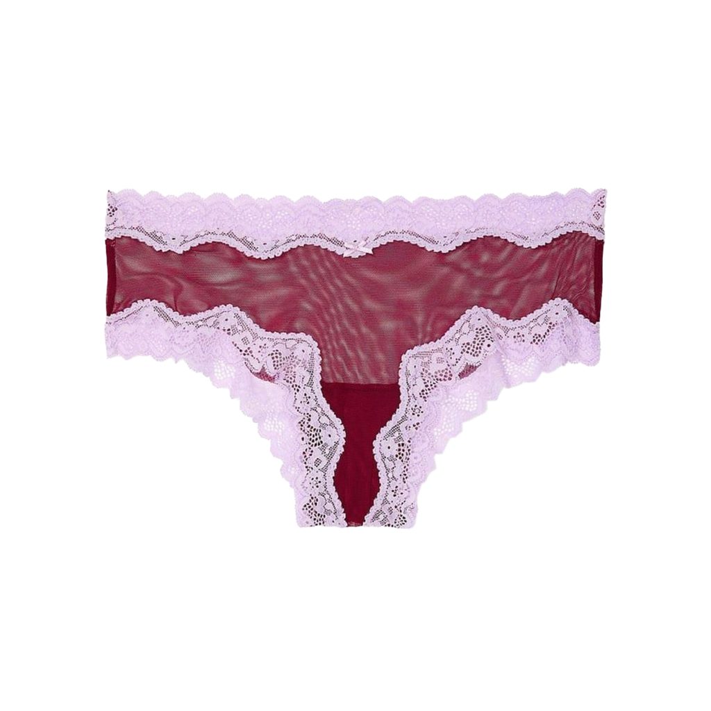 Vs tease mesh cheeky panties with lace m M-Imbracaminte-