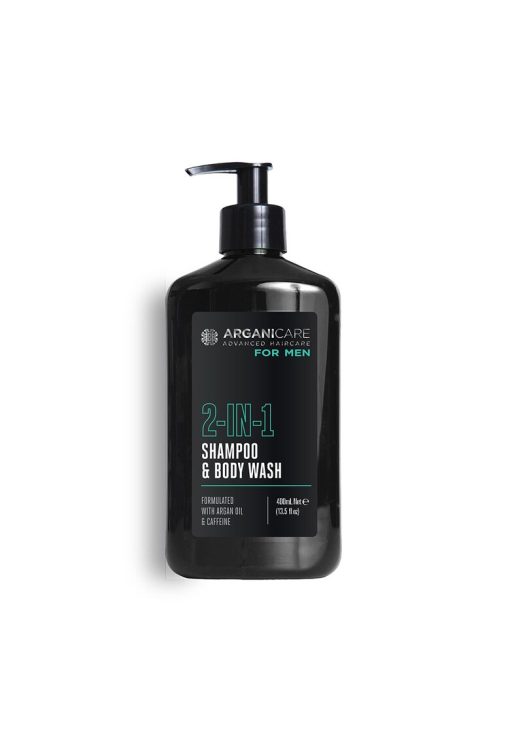 2 in 1 Sampon & gel de dus pentru barbati - cu ulei de argan si cafeina -  400 ml-BARBATI/INGRIJIRE COSMETICA/Produse cosmetice-INGRIJIRE COSMETICA/Produse cosmetice