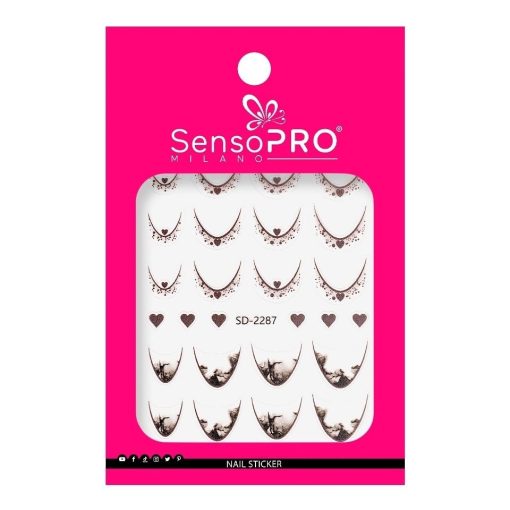 Abtibild Unghii SensoPRO Milano - Echo French-Nail Art > Abtibilduri Unghii/ Stickere
