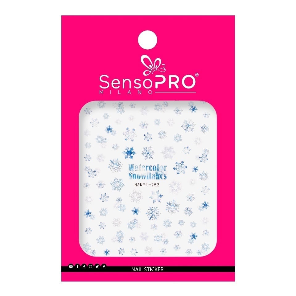Abtibild Unghii SensoPRO Milano - Festive Snowflakes-Nail Art > Abtibilduri Unghii/ Stickere