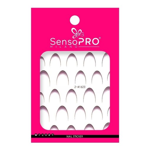 Abtibild Unghii SensoPRO Milano - French Black-Nail Art > Abtibilduri Unghii/ Stickere