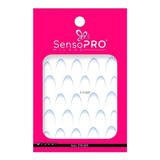 Abtibild Unghii SensoPRO Milano - French Blue-Nail Art > Abtibilduri Unghii/ Stickere