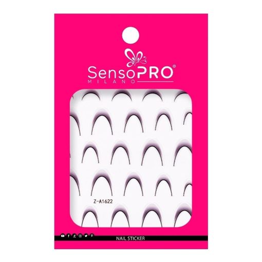 Abtibild Unghii SensoPRO Milano - French Ombre Black-Nail Art > Abtibilduri Unghii/ Stickere