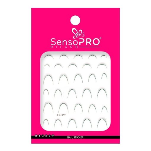 Abtibild Unghii SensoPRO Milano - French Ombre Green-Nail Art > Abtibilduri Unghii/ Stickere