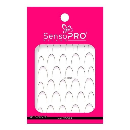 Abtibild Unghii SensoPRO Milano - French Ombre Grey-Nail Art > Abtibilduri Unghii/ Stickere