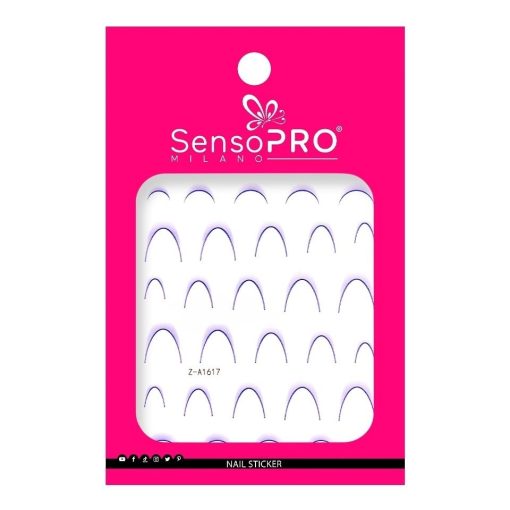 Abtibild Unghii SensoPRO Milano - French Ombre Purple-Nail Art > Abtibilduri Unghii/ Stickere