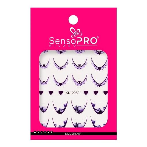 Abtibild Unghii SensoPRO Milano - Purple Diamond-Nail Art > Abtibilduri Unghii/ Stickere