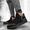 Adidasi barbati casual  negru cu auriu 5919-Incaltaminte > Adidasi barbati
