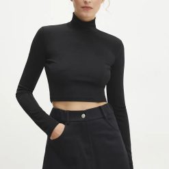 Answear Lab longsleeve culoarea negru