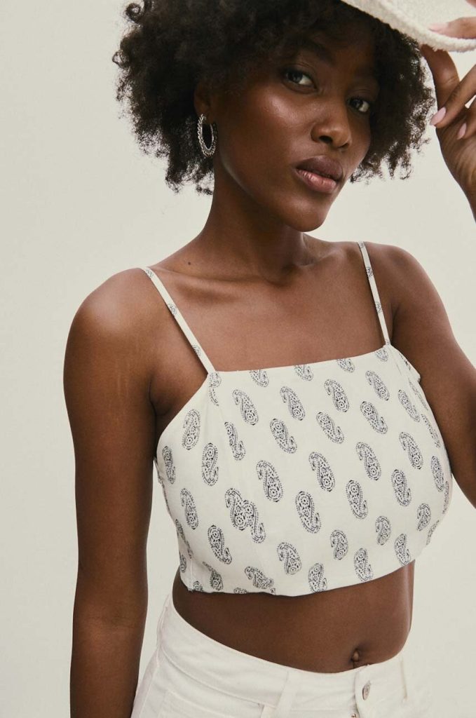 Answear Lab top culoarea alb