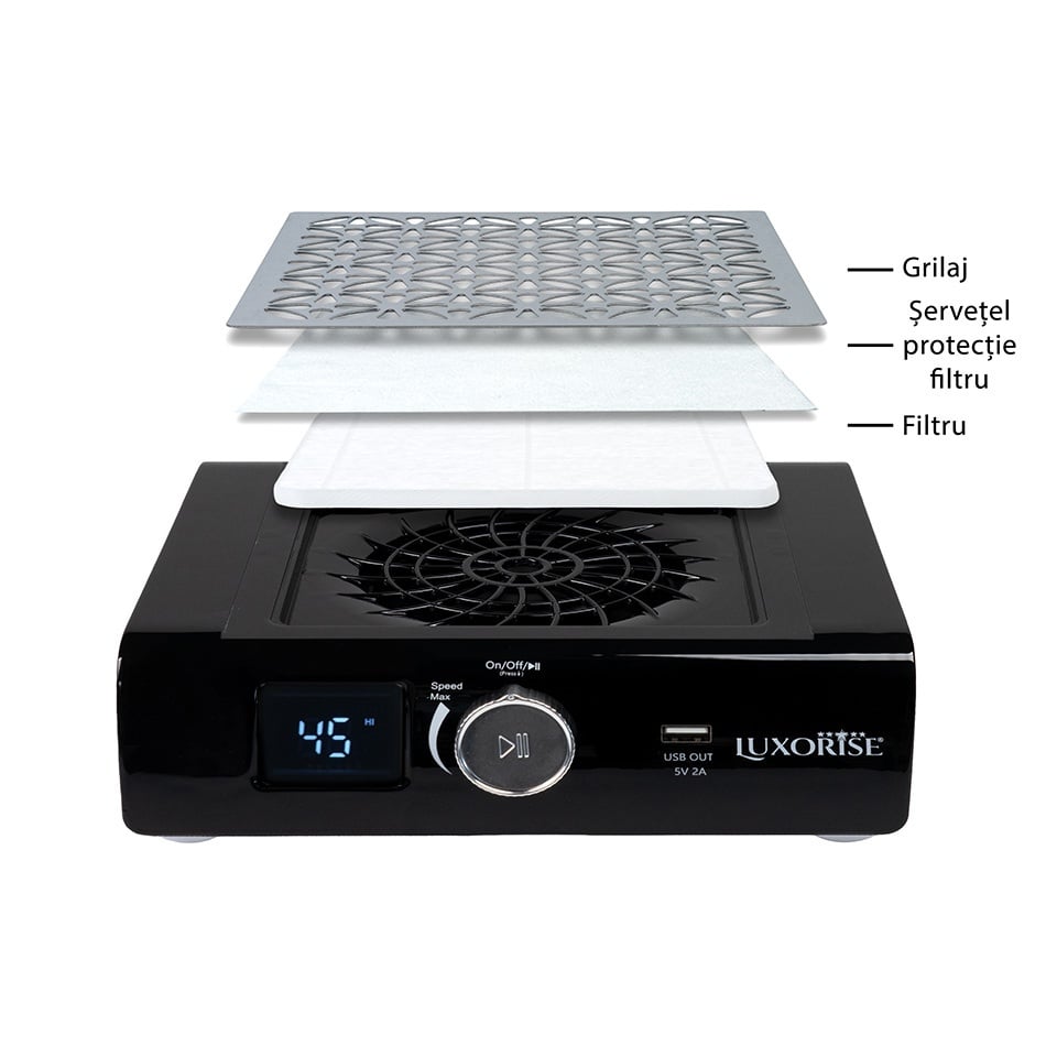 Aspirator Praf Unghii 85W AirMatrix PRO LUXORISE Black 3