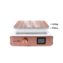 Aspirator Praf Unghii cu Display 60W AirPrecission Elite LUXORISE Rose gold 3