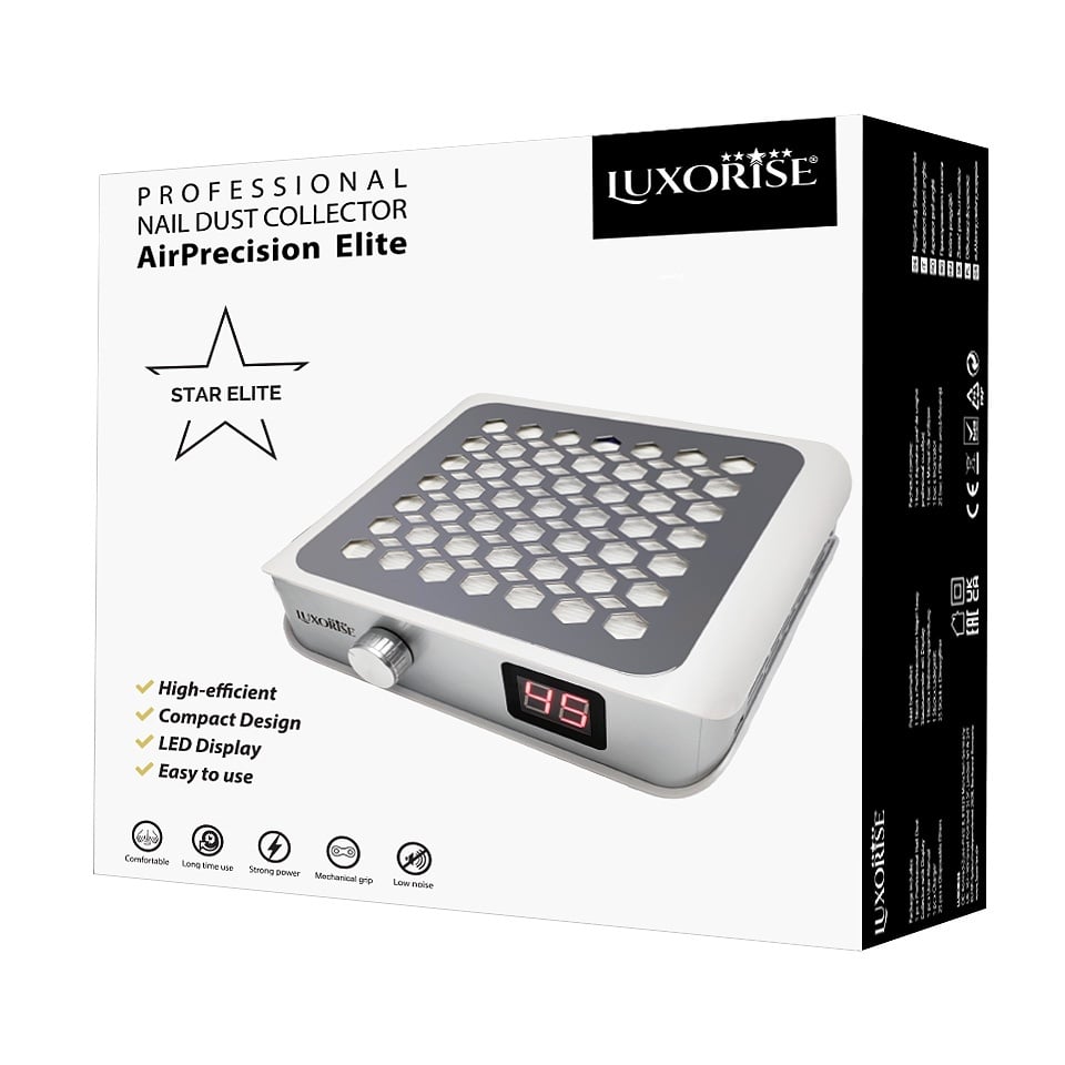 Aspirator Praf Unghii cu Display 60W AirPrecission Elite LUXORISE Silver 2