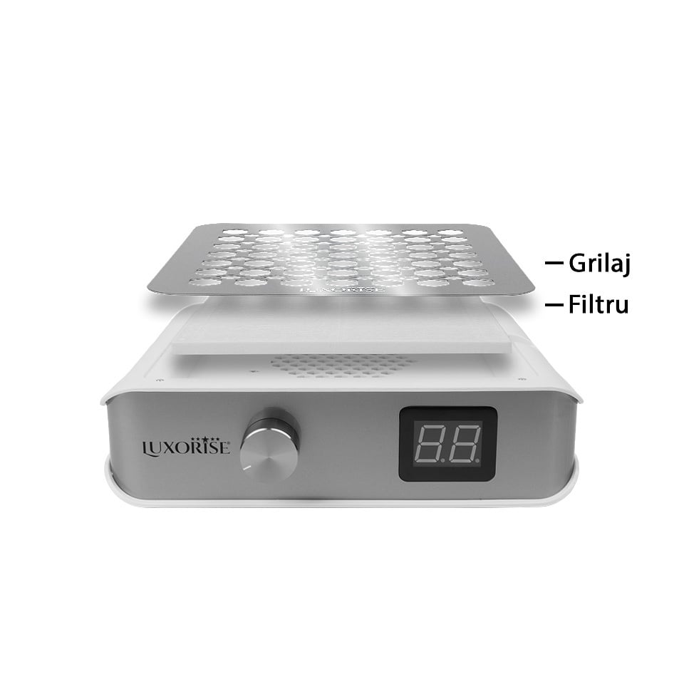 Aspirator Praf Unghii cu Display 60W AirPrecission Elite LUXORISE Silver 4