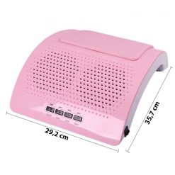 Aspirator praf unghii cu 2 Motoare 60W Dual Fusion Elite Lampa LED LUXORISE Roz 4