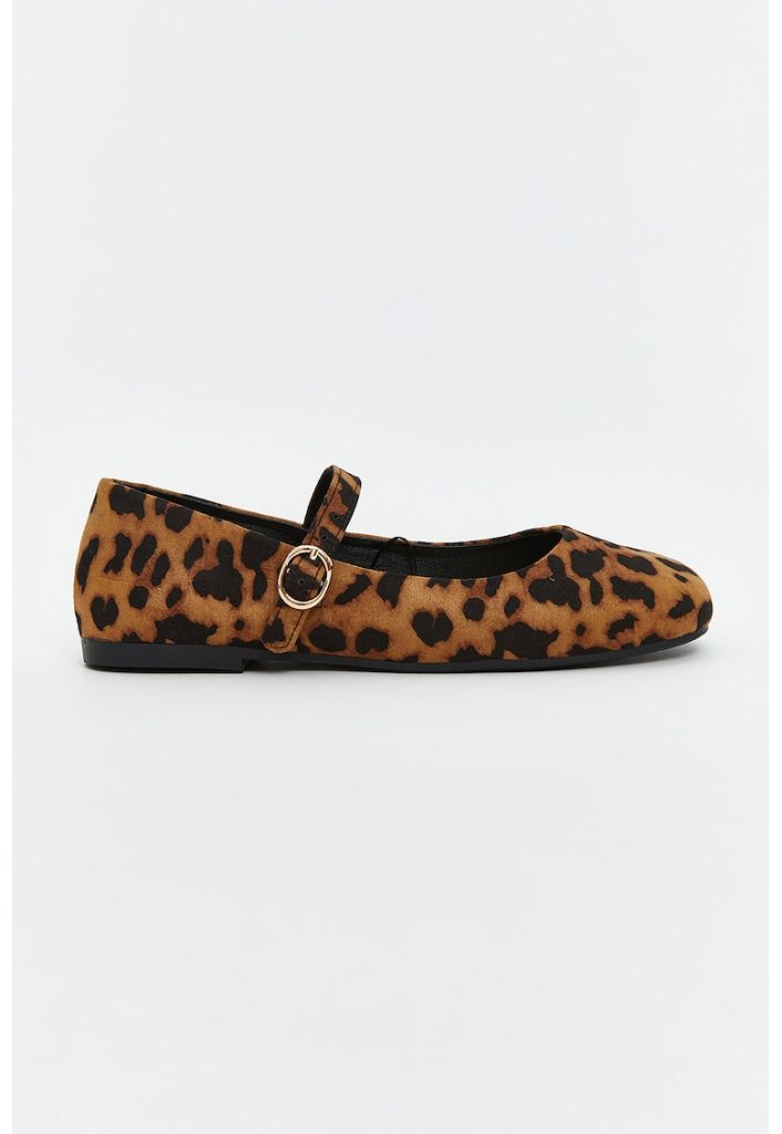 Balerini Mary Jane cu animal print-FETE/INCALTAMINTE/Pantofi clasici-INCALTAMINTE/Pantofi clasici