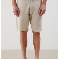 Bermude chino din amestec de bumbac si in cu model uni-BARBATI/IMBRACAMINTE/Pantaloni si colanti-IMBRACAMINTE/Pantaloni si colanti