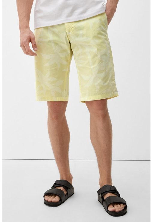 Bermude din amestec de bumbac cu model-BARBATI/IMBRACAMINTE/Pantaloni si colanti-IMBRACAMINTE/Pantaloni si colanti