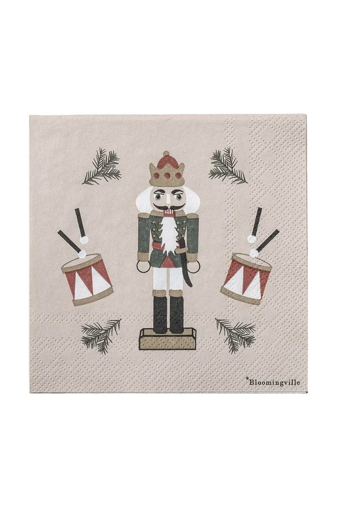 Bloomingville set de șervețele decorative Jolly Napkin 20-pack-Decorațiuni de Crăciun