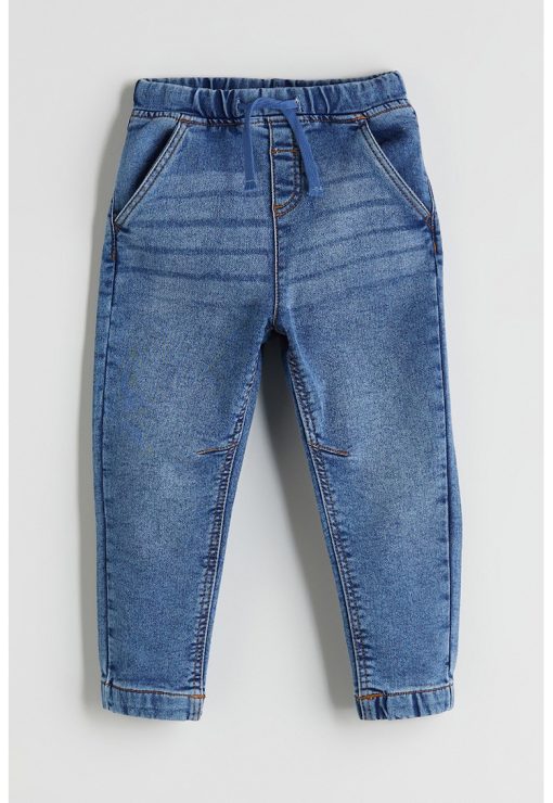 Blugi jogger cu talie ajustabila-BAIETI/IMBRACAMINTE/Blugi-IMBRACAMINTE/Blugi