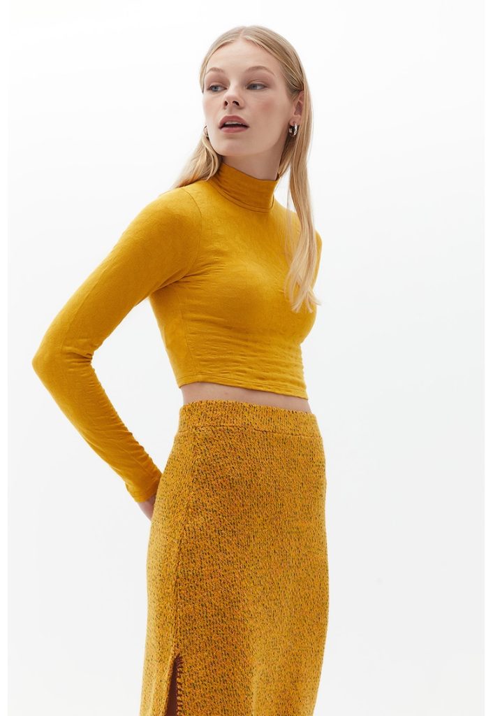 Bluza crop din amestec modal-FEMEI/IMBRACAMINTE/Bluze-IMBRACAMINTE/Bluze