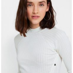 Bluza crop din bumbac cu guler inalt-FEMEI/IMBRACAMINTE/Bluze-IMBRACAMINTE/Bluze