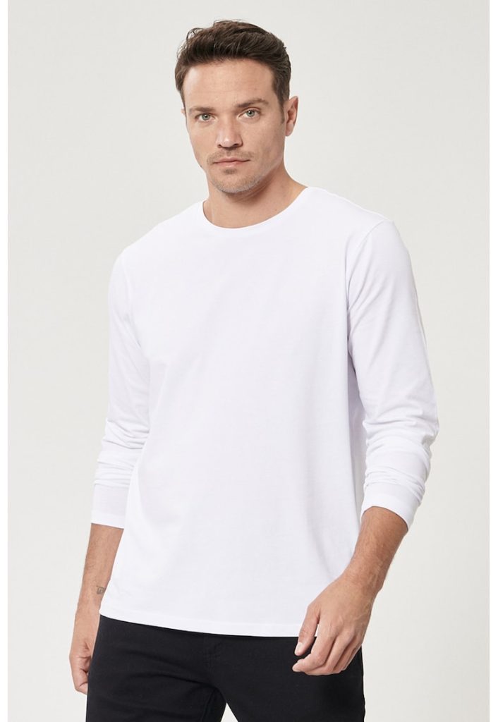 Bluza cu decolteu la baza gatului-BARBATI/IMBRACAMINTE/Bluze-IMBRACAMINTE/Bluze