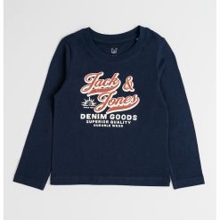 Bluza cu decolteu la baza gatului si imprimeu text-BAIETI/IMBRACAMINTE/Bluze-IMBRACAMINTE/Bluze