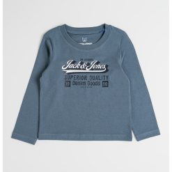 Bluza cu decolteu la baza gatului si imprimeu text-BAIETI/IMBRACAMINTE/Bluze-IMBRACAMINTE/Bluze