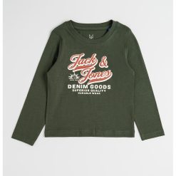 Bluza cu decolteu la baza gatului si imprimeu text-BAIETI/IMBRACAMINTE/Bluze-IMBRACAMINTE/Bluze