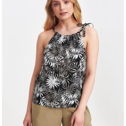 Bluza cu design tropical-FEMEI/IMBRACAMINTE/Bluze-IMBRACAMINTE/Bluze