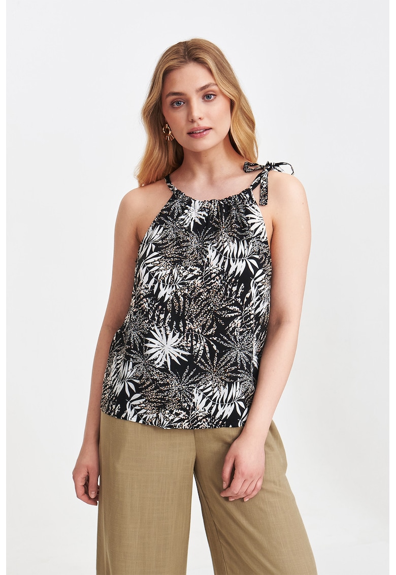 Bluza cu design tropical-FEMEI/IMBRACAMINTE/Bluze-IMBRACAMINTE/Bluze