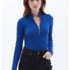 Bluza cu fenta cu fermoar-FEMEI/IMBRACAMINTE/Bluze-IMBRACAMINTE/Bluze