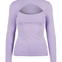 Bluza cu guler inalt si decupaj frontal-FEMEI/IMBRACAMINTE/Bluze-IMBRACAMINTE/Bluze