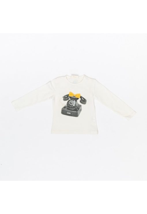Bluza cu imprimeu -  Telephone - 44420 - Alb --FETE/IMBRACAMINTE/Bluze-IMBRACAMINTE/Bluze