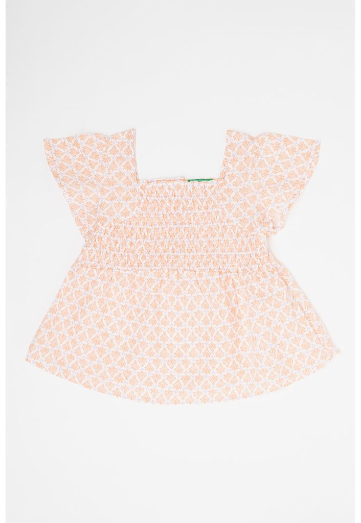 Bluza cu imprimeu si decolteu patrat-FETE/IMBRACAMINTE/Bluze-IMBRACAMINTE/Bluze