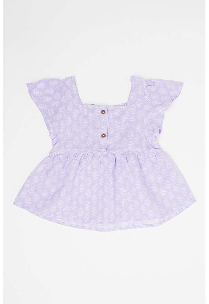 Bluza cu imprimeu si decolteu patrat-FETE/IMBRACAMINTE/Bluze-IMBRACAMINTE/Bluze