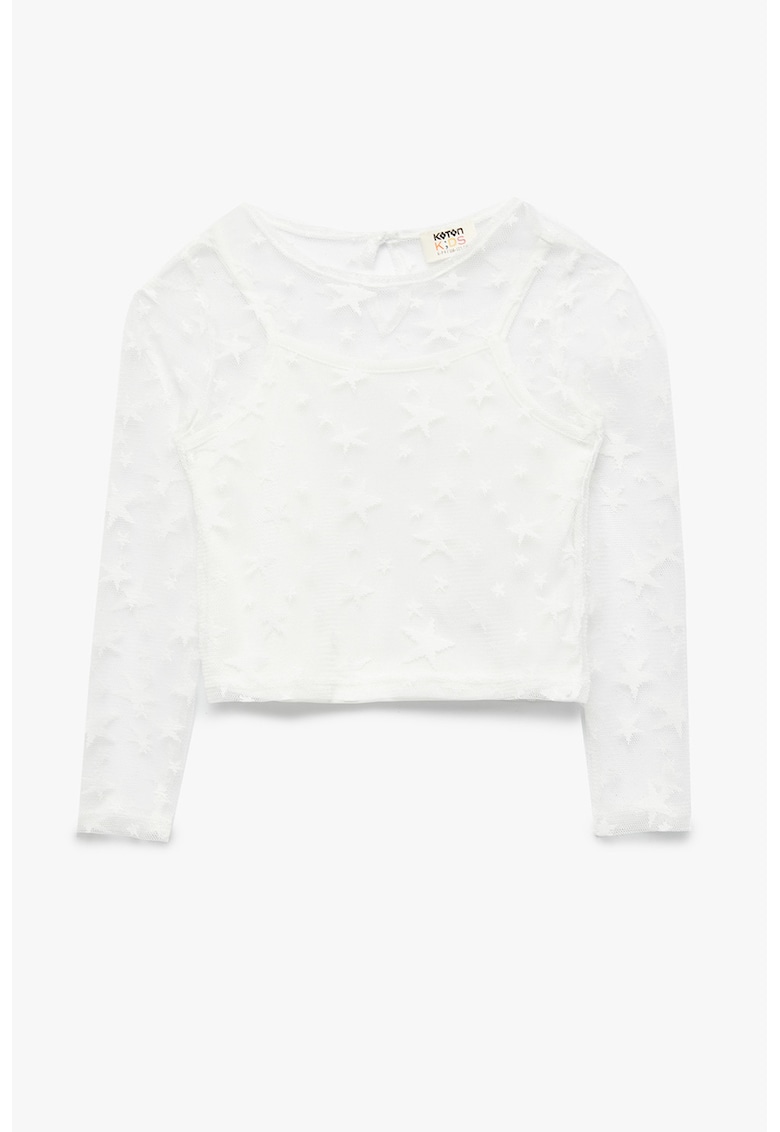 Bluza cu model cu stea si aspect 2in1-FETE/IMBRACAMINTE/Bluze-IMBRACAMINTE/Bluze