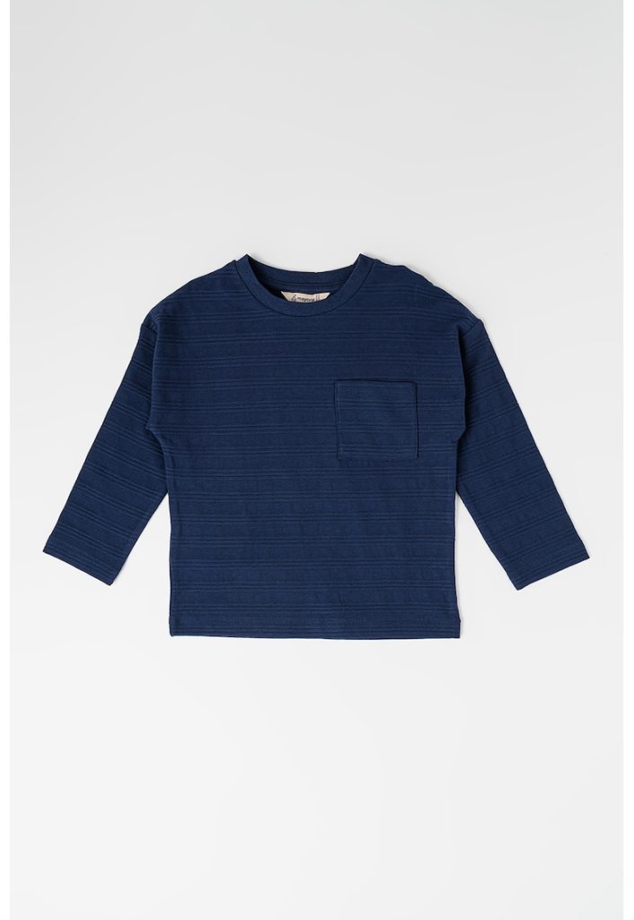 Bluza de bumbac cu buzunar aplicat pe piept-BAIETI/IMBRACAMINTE/Bluze-IMBRACAMINTE/Bluze