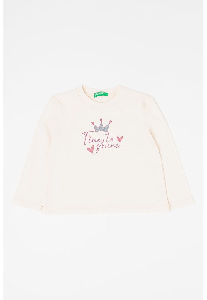 Bluza de bumbac cu imprimeu-FETE/IMBRACAMINTE/Bluze-IMBRACAMINTE/Bluze