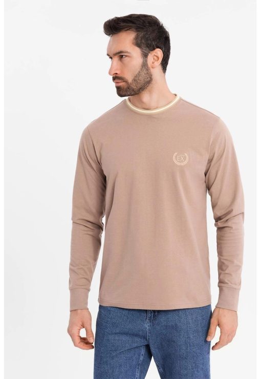 Bluza de bumbac cu logo-BARBATI/IMBRACAMINTE/Bluze-IMBRACAMINTE/Bluze