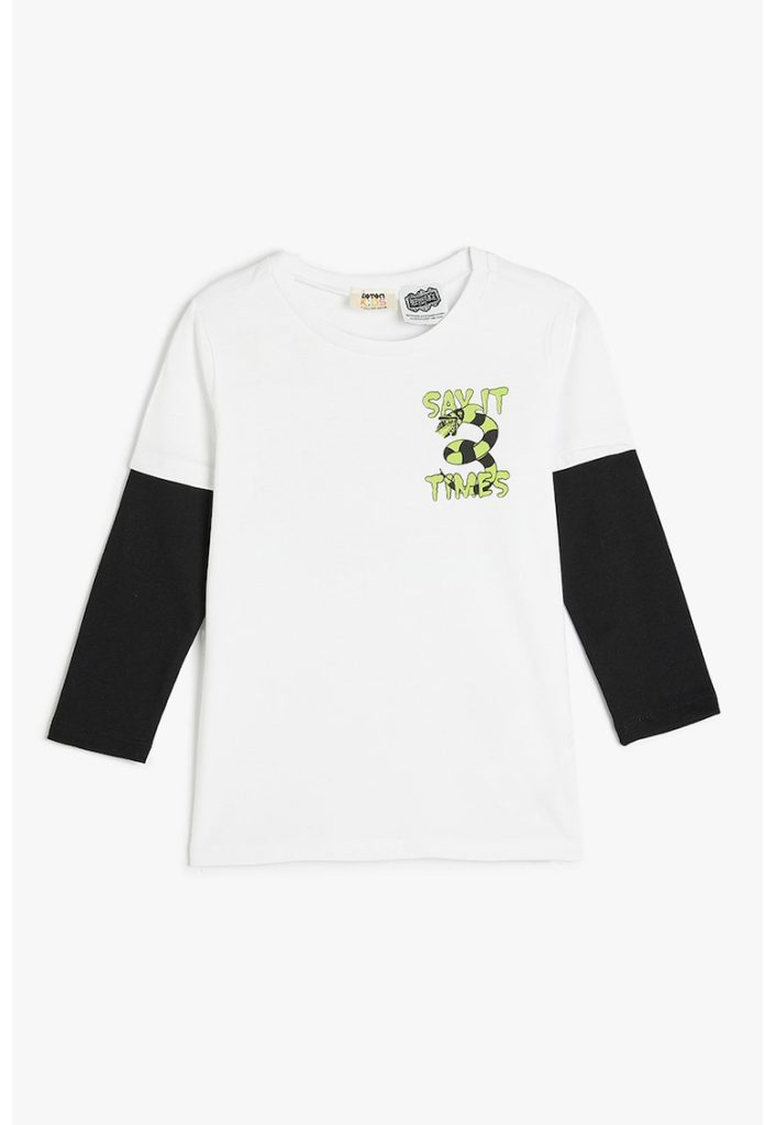 Bluza de bumbac cu model grafic-BAIETI/IMBRACAMINTE/Bluze-IMBRACAMINTE/Bluze