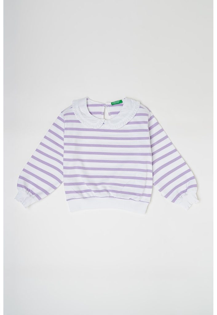 Bluza de trening cu dungi si guler Peter Pan-FETE/IMBRACAMINTE/Bluze-IMBRACAMINTE/Bluze