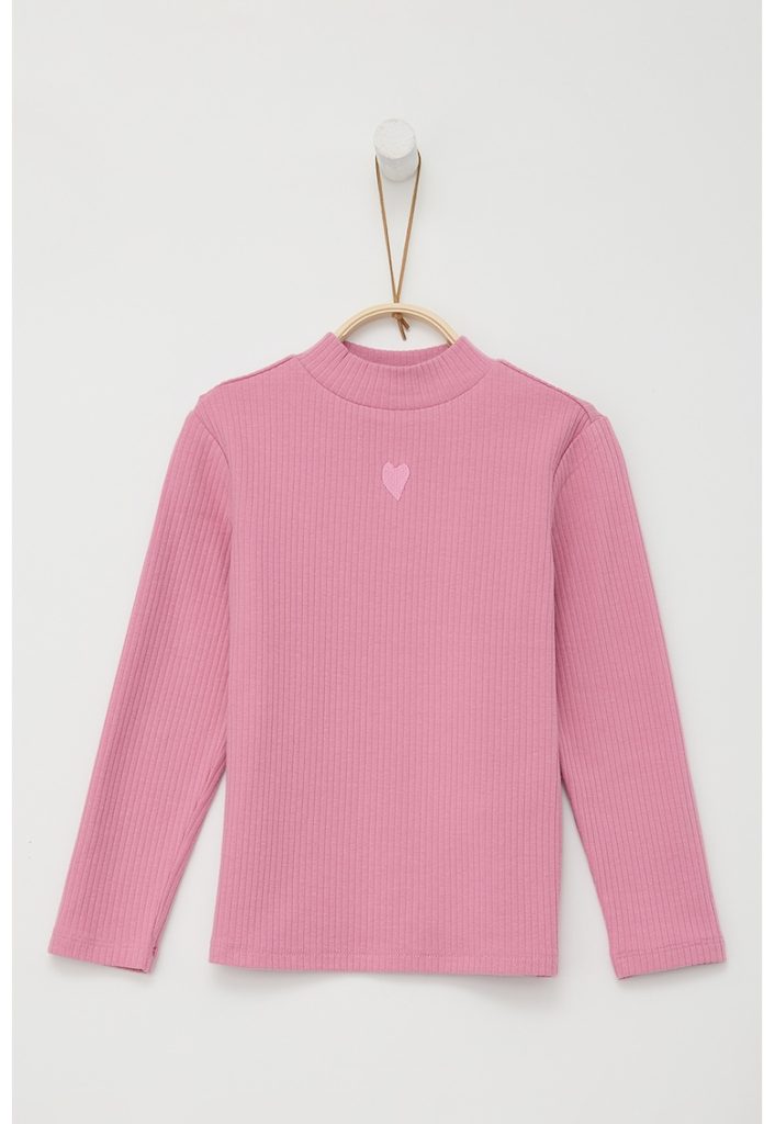 Bluza din amestec de bumbac cu aspect striat-FETE/IMBRACAMINTE/Bluze-IMBRACAMINTE/Bluze