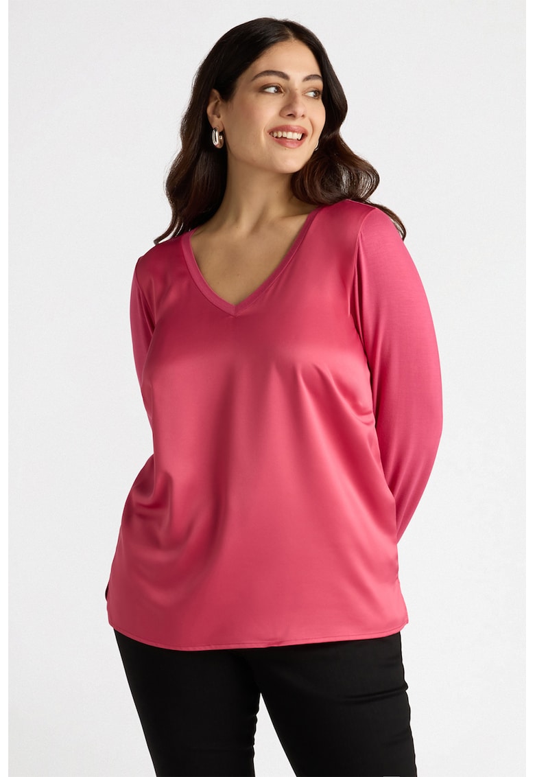 Bluza lejera cu decolteu in V-FEMEI/IMBRACAMINTE/Bluze-IMBRACAMINTE/Bluze