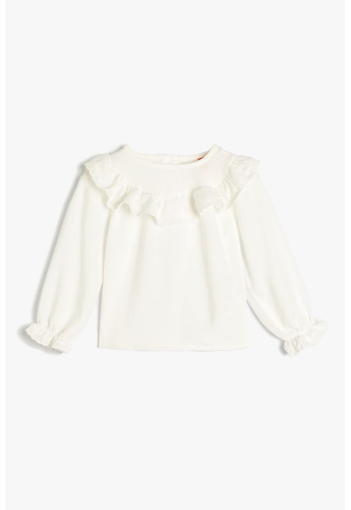 Bluza lejera cu decolteu rotund-FETE/IMBRACAMINTE/Bluze-IMBRACAMINTE/Bluze